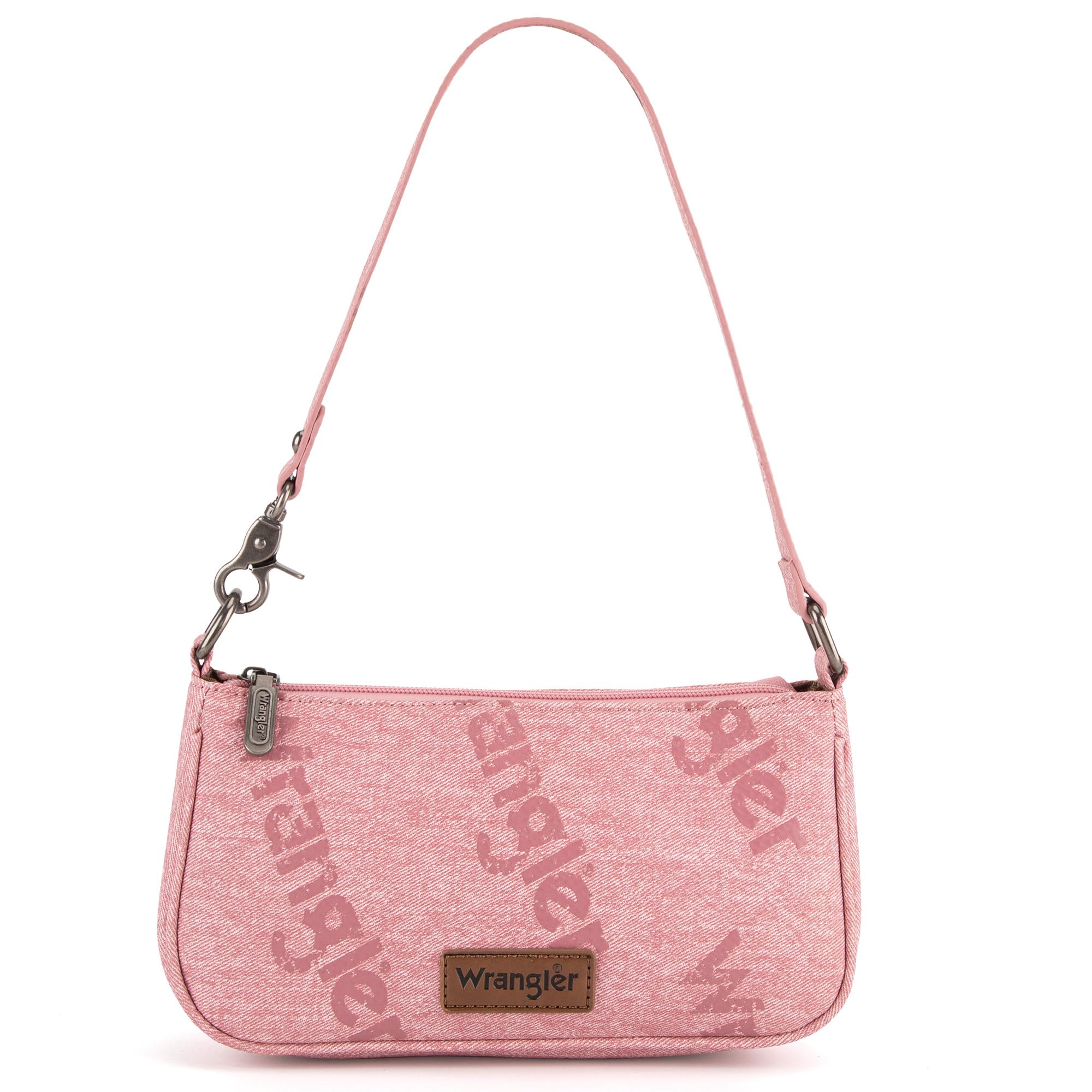 Wrangler Printing Shoulder Bags for Women Cluth Tote Handbag 90s Retro Hobo Purses Top-Handle Underarm Handbag WG113-001HPK