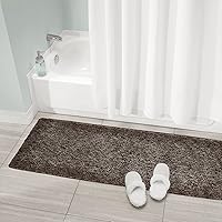 Vista 2 de mDesign Tapete rectangular de microfibra de poliéster antideslizante para spa, tapete de felpa absorbente de agua para tocador de baño