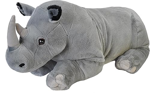Wild Republic Peluche de rinoceronte gigante, juguete de peluche, regalos para niños, 30 pulgadas