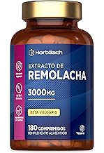Remolacha Suplemento 3000mg | Beetroot Extract Supplement | Potenciador de óxido nítrico | 180 Pastillas Veganas | de Horbaach