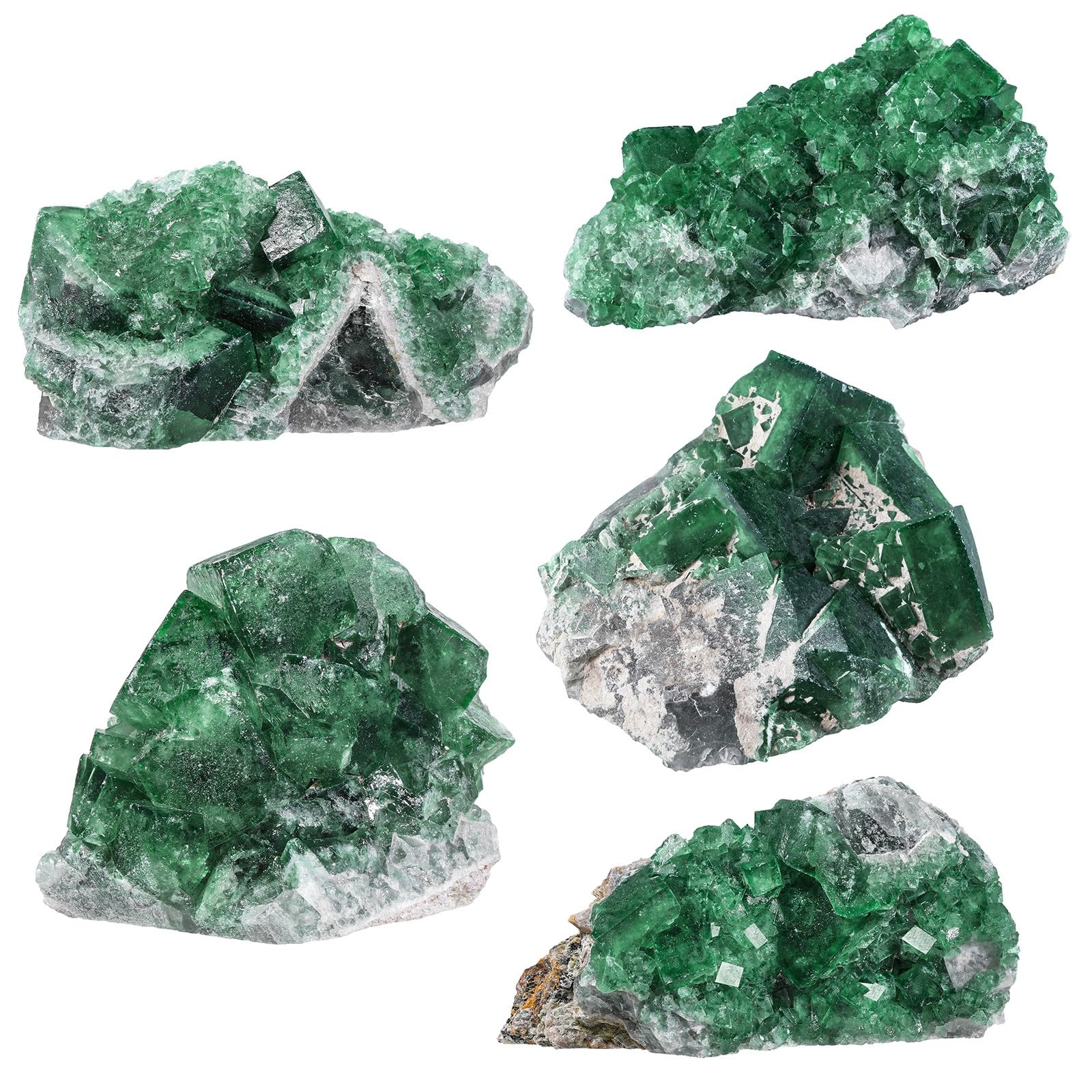 Esemplare minerale di fluorite grezza naturale per collezione, pietra del Madagascar verde fluorite geode grezzo cristallo per meditazione decorazione casa ufficio 0,3-0,4 kg