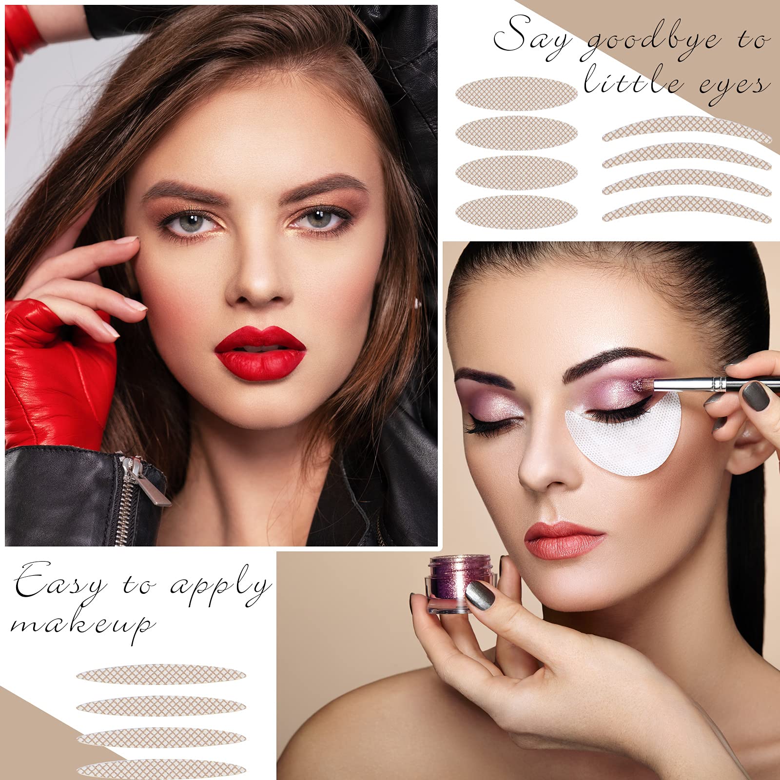 864 Pieces Eyelid Strips Droopy Eyelid Tape Natural Invisible Double