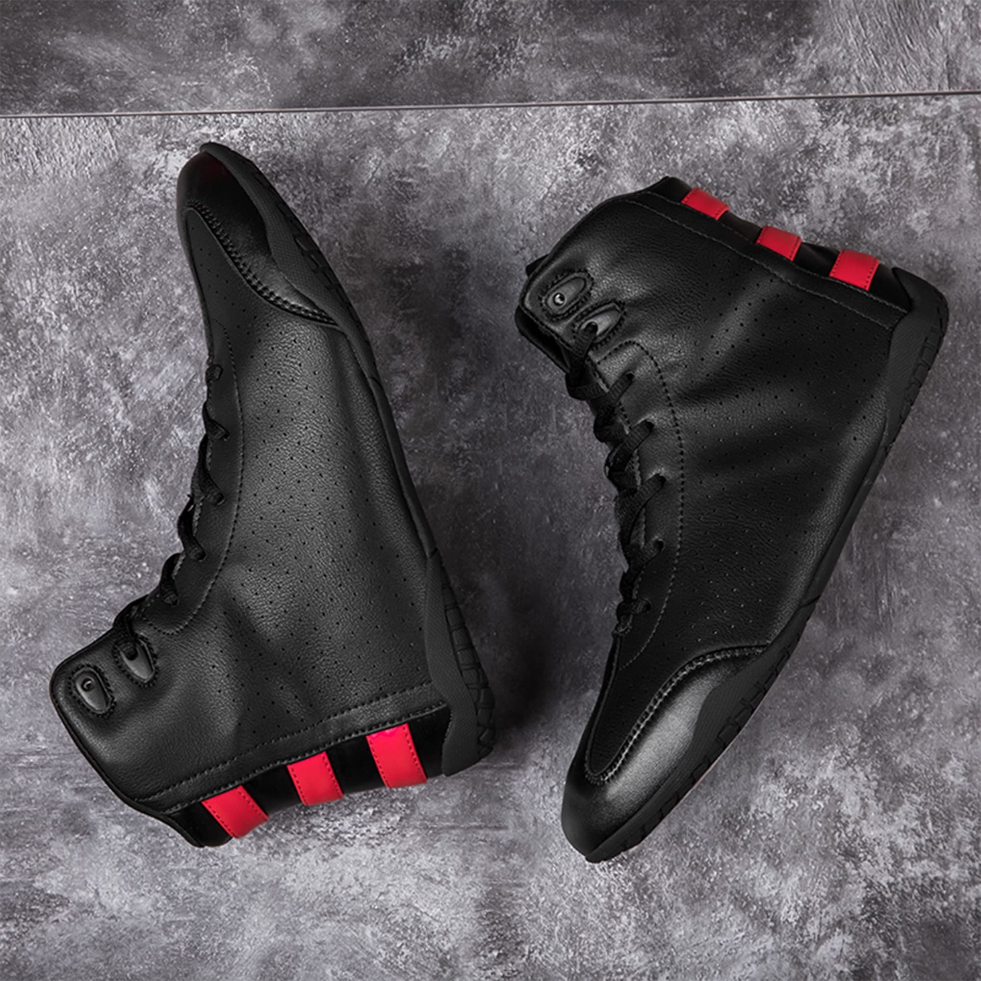 Męskie Damskie Buty Bokserskie Indoor Fitness Fight Squat Buty miękkie dno oddychające Non-Slip,Black,37