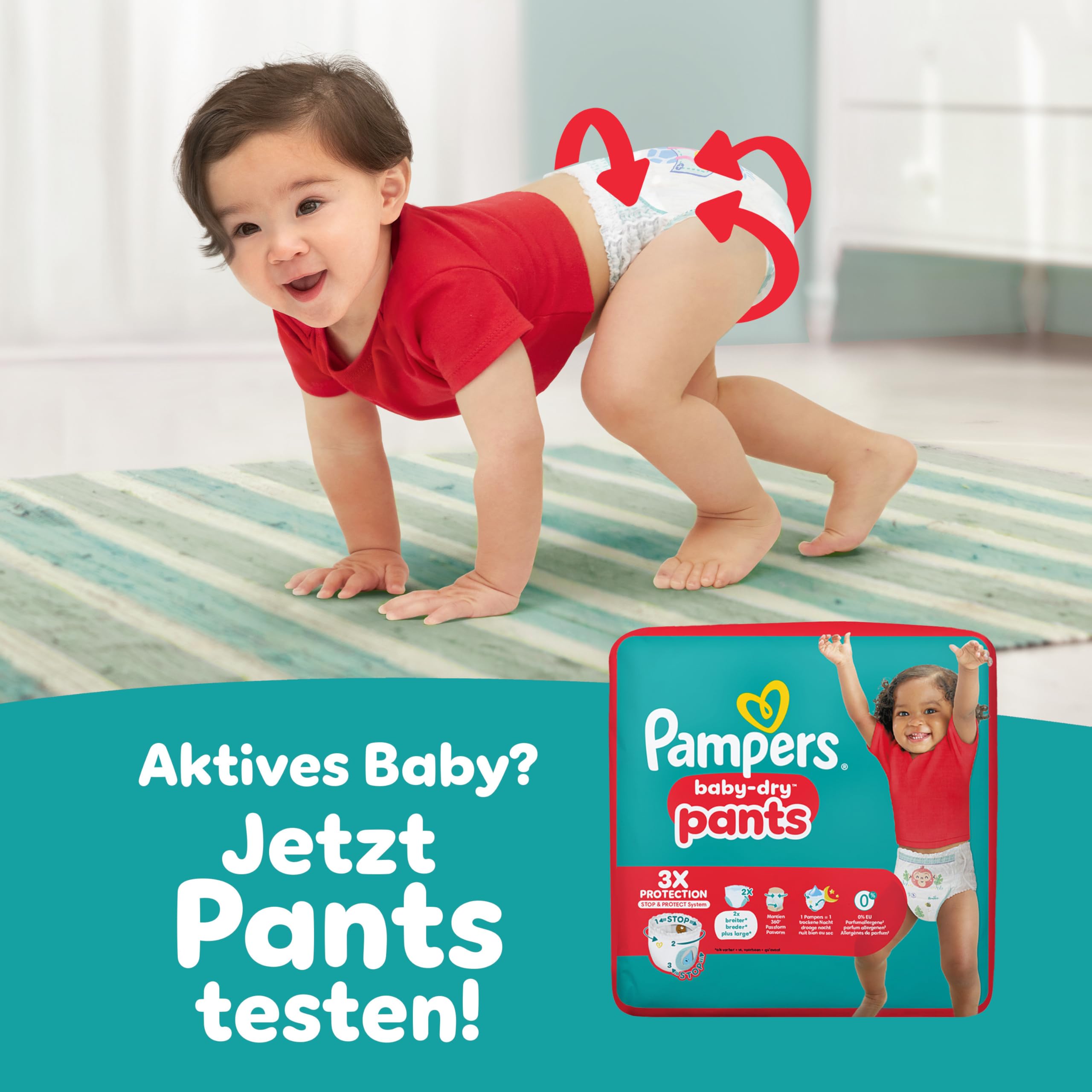 Pampers Pañales tamaño 7 (15 kg+) Baby Dry, extra grande, caja de meses, hasta 12 horas de protección contra fugas, 132 unidades (1 unidad)