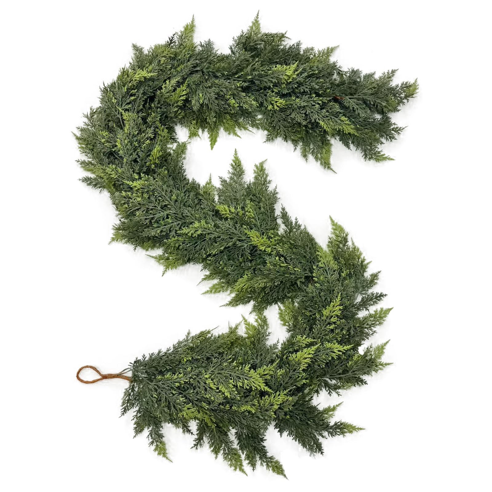 Guirnalda de Cedro Navideña, 1.8 m, Guirnaldas Artificiales de Navidad de Tacto Real para Hogar de Invierno, Repisa, Chimenea, Decoración Navideña Interior y Exterior 1.8m(66) 610g