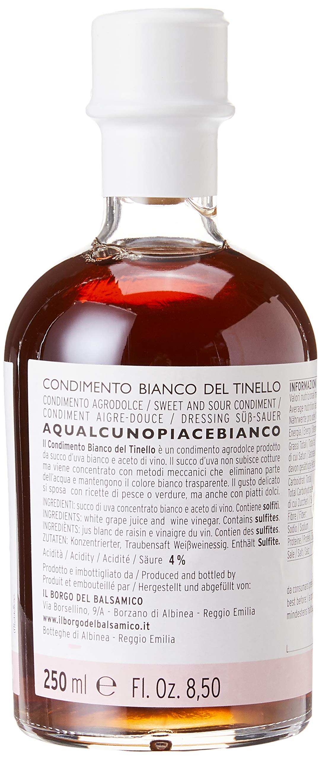 Il Tinello Del Balsamico - Vinaigre Balsamique Blanc 250Ml