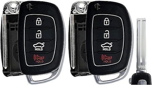 2 carcasas de repuesto para llavero de repuesto compatibles con vehículos Hyundai, MPN TQ8-RKE-4F25-03 (sin electrónica ni chip en el interior)