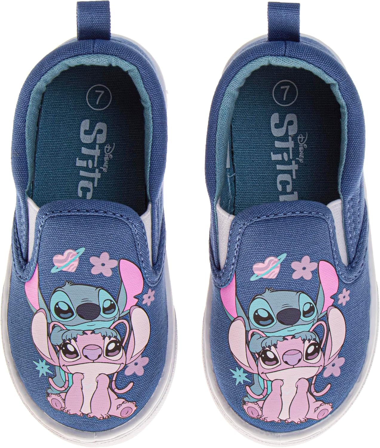 Disney Lilo and Stitch Lowtop Sneakers - Stitch Low Top Shoes Slipon Closure Cushioned Lightweight Sizes 12-13 Little Kid 1-4 Big Kid 5-10 Adult
