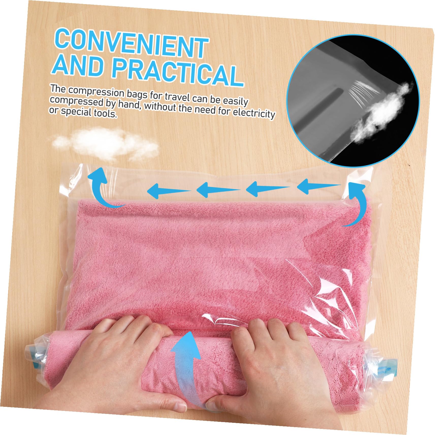 12 pezzi Sacchetti Compressione per Viaggio Riutilizzabili in Materiale Resistente Misure per Abbigliamento e Biancheria Organizer Compatti per Valigia e Armadio