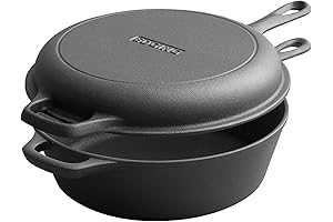 2-in-1 Cast Iron Cooker: Versatile Culinary Companion