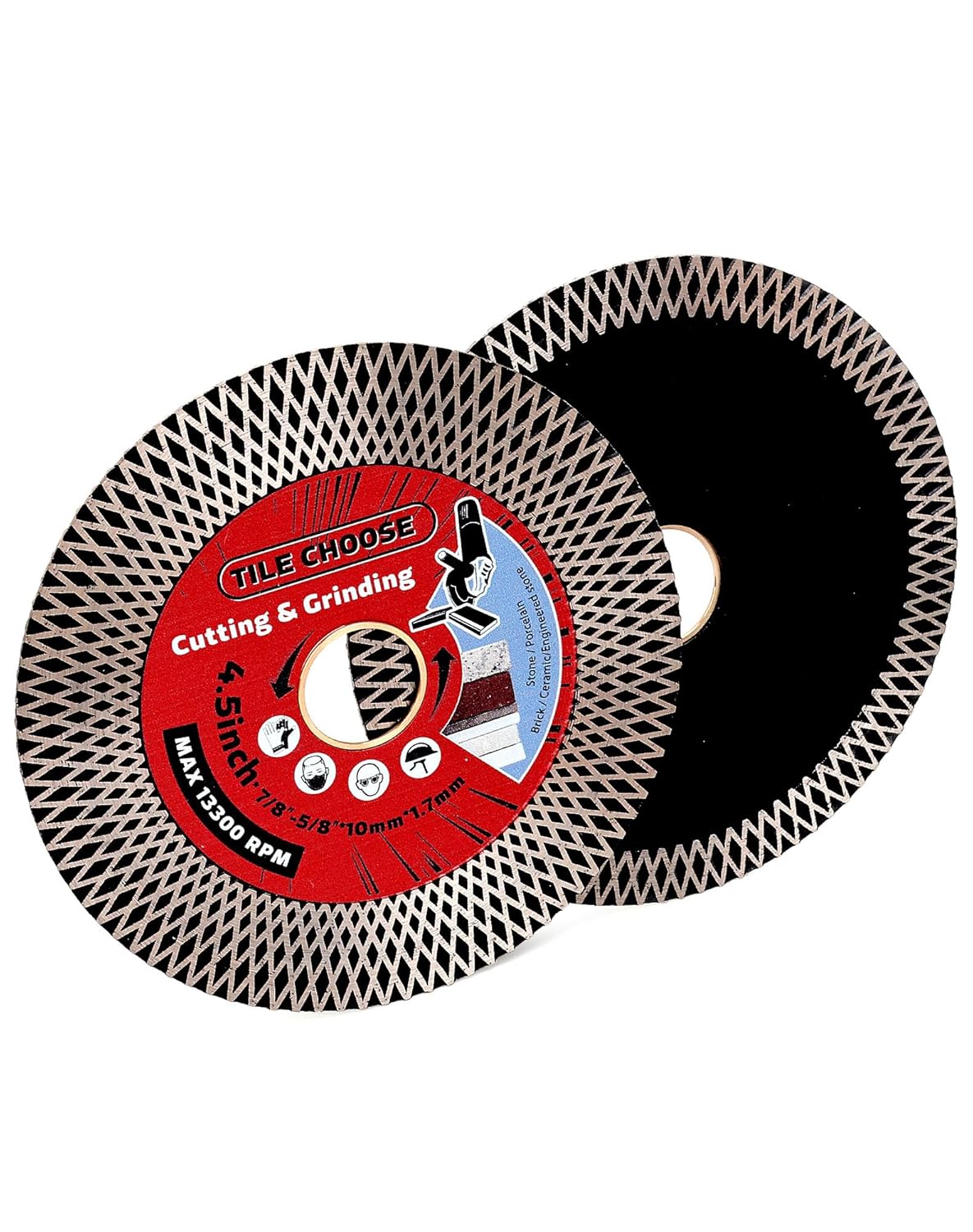 2 Pack-4.5" Tile Blade,Diamond Porcelain Blade for Cutting and Grinding Porcelain Tile Granite Marble
