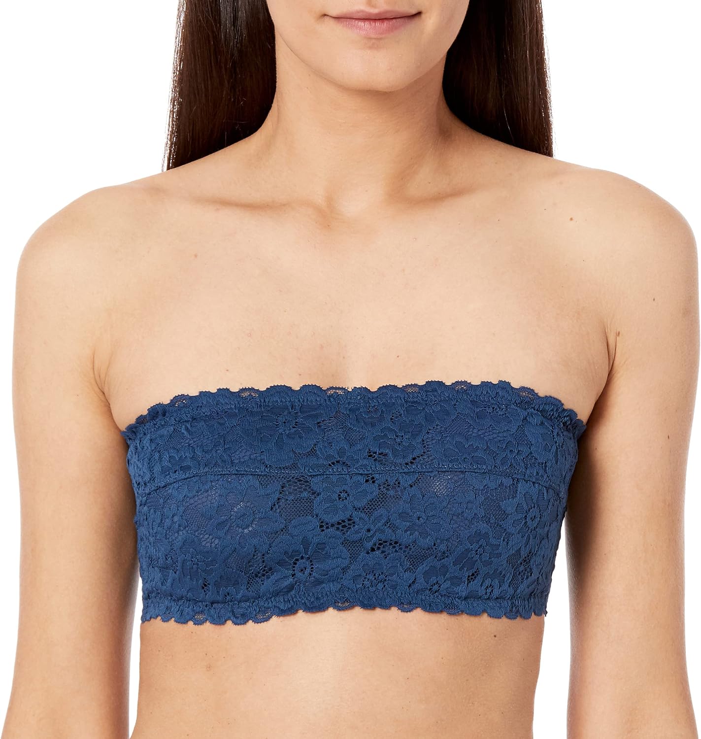 Amazon Brand - Mae Women's Inner Wire Support Lace Bandeau Bra (for A-C cups)