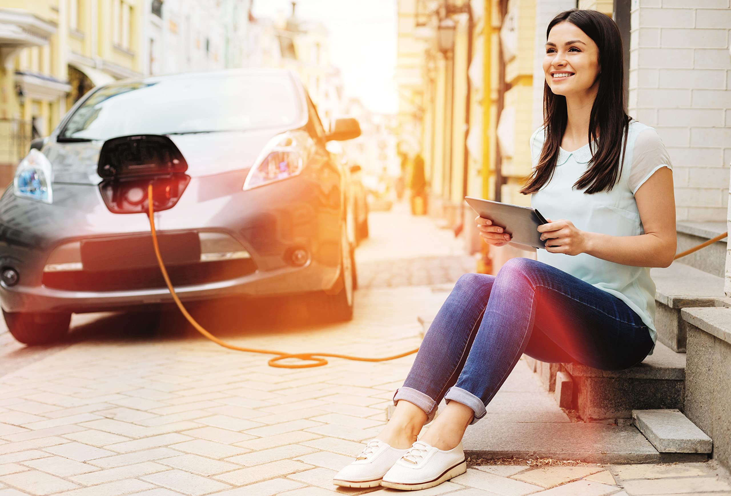 Lapp Mobility Typ 2 Ladekabel 7,4 KW 5m - 32a Ladekabel E Auto 1-Phasig - IP55 geschütztes Ladekabel Mode 3 - Ladekabel Typ 2 mit korrosionsresistenten Steckkontakten - geeignet für PHEV, BEV & EV