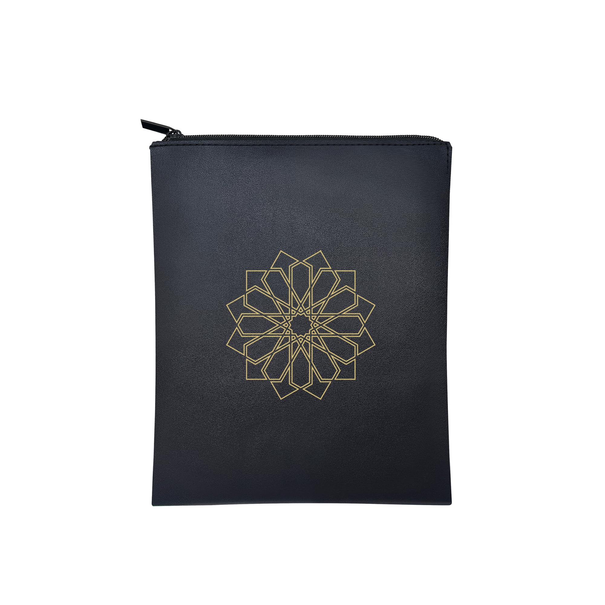 IqraCovers Quran Cover – Luxurious Book Case Sleeve with Zipper – Durable Water-Resistant Book Protector Pouch – Elegant Book Covers for Quran or Thick Hardcover Books (Black, Small)