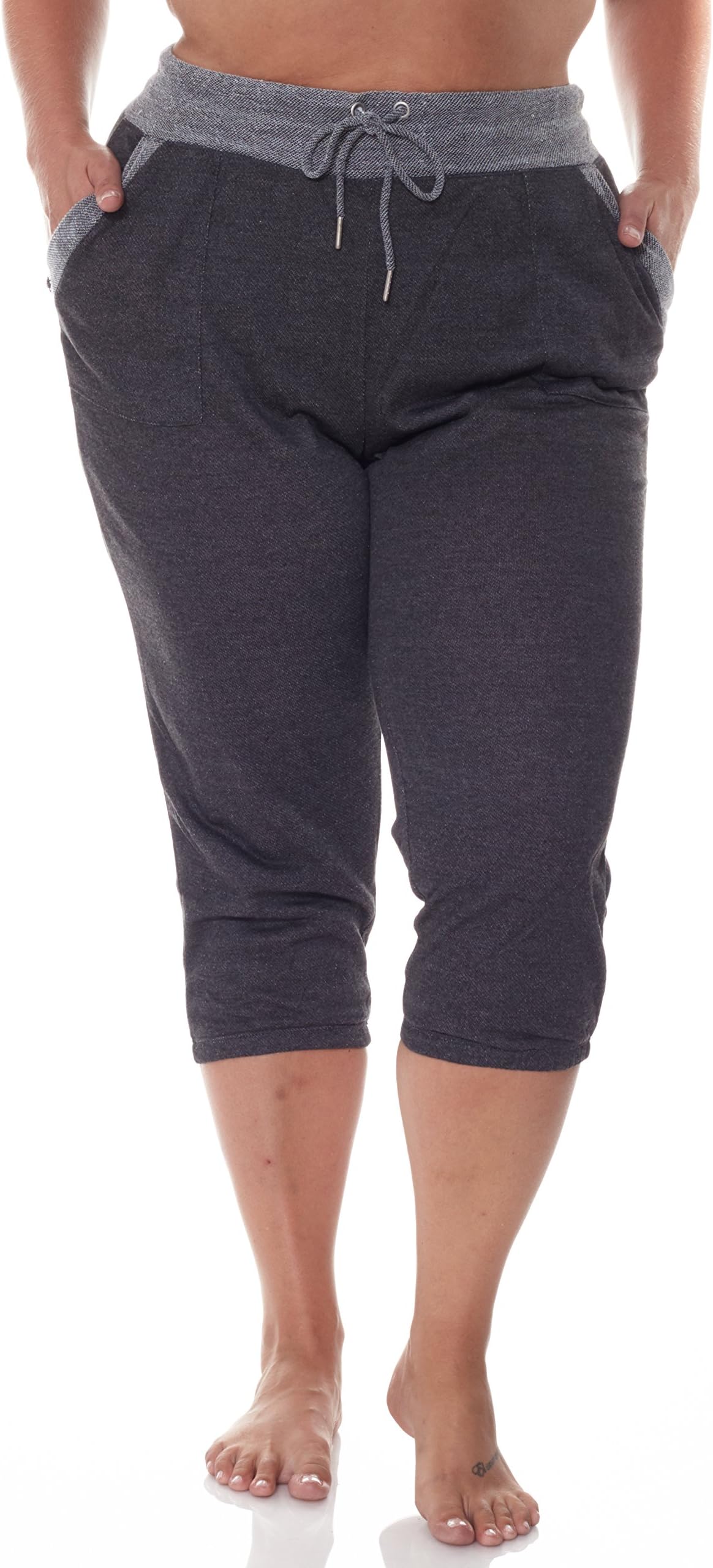 N.Y.L. Women's Workout Yoga Capri Jogger Sweatpants