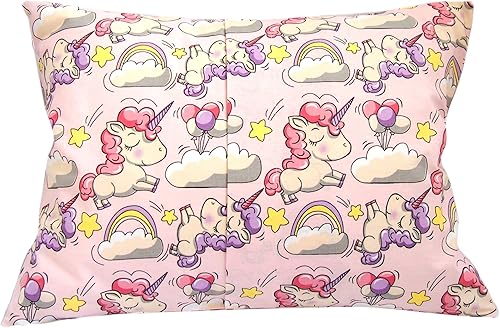 Miniatura 2 de Funda de almohada para niños pequeños de 13 x 18 pulgadas, almohadas de unicornio de algodón, fundas de almohada pequeñas para almohadas de viaje,
