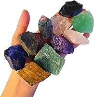 Vista 16 de 2 libras de piedras de Ojo de Tigre en bruto, piedras curativas en bruto a granel para voltear, envoltura de alambre, Wicca Reiki, Meditación