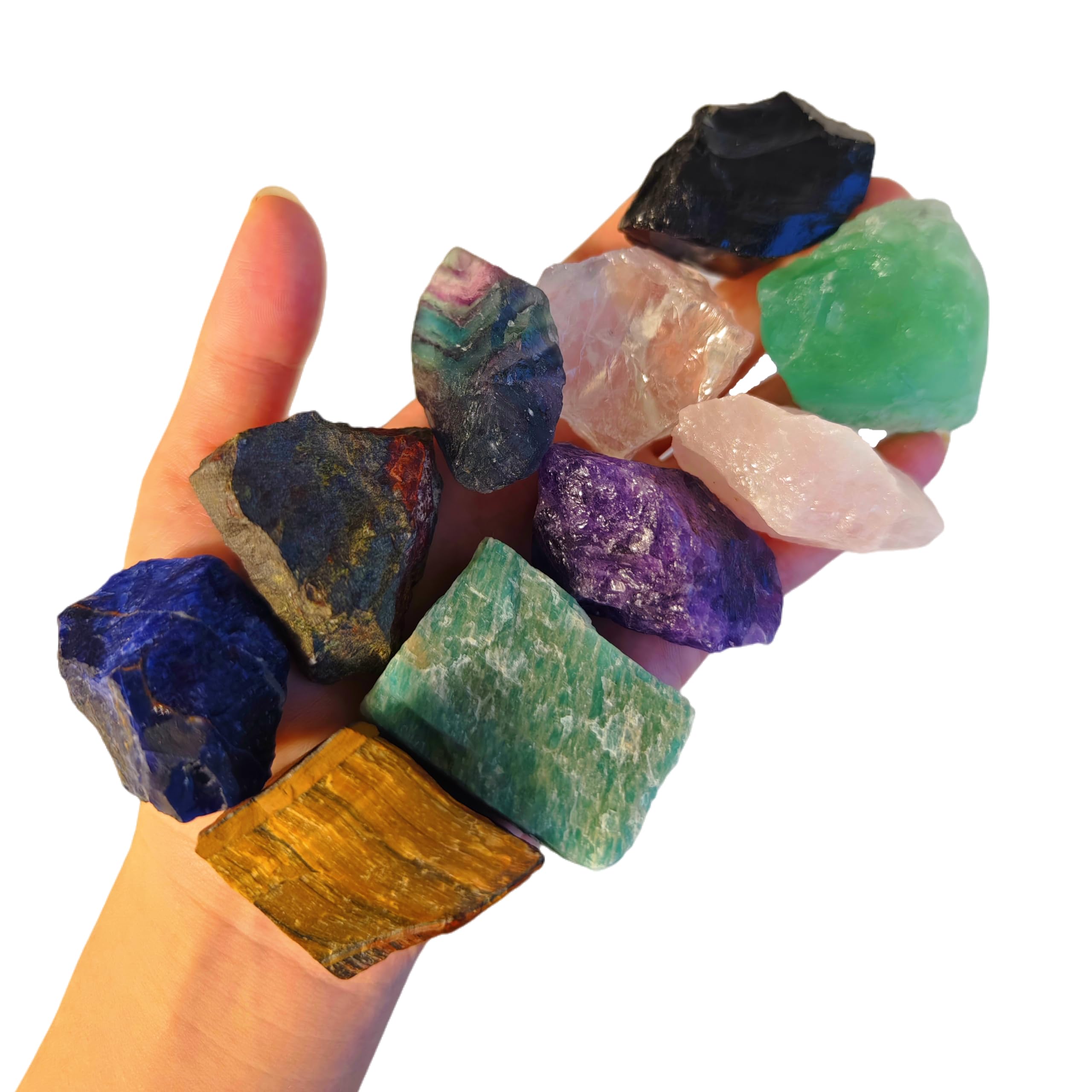 Luckeeper 1 lb Rough Crystals Bulk Raw Healing Stones