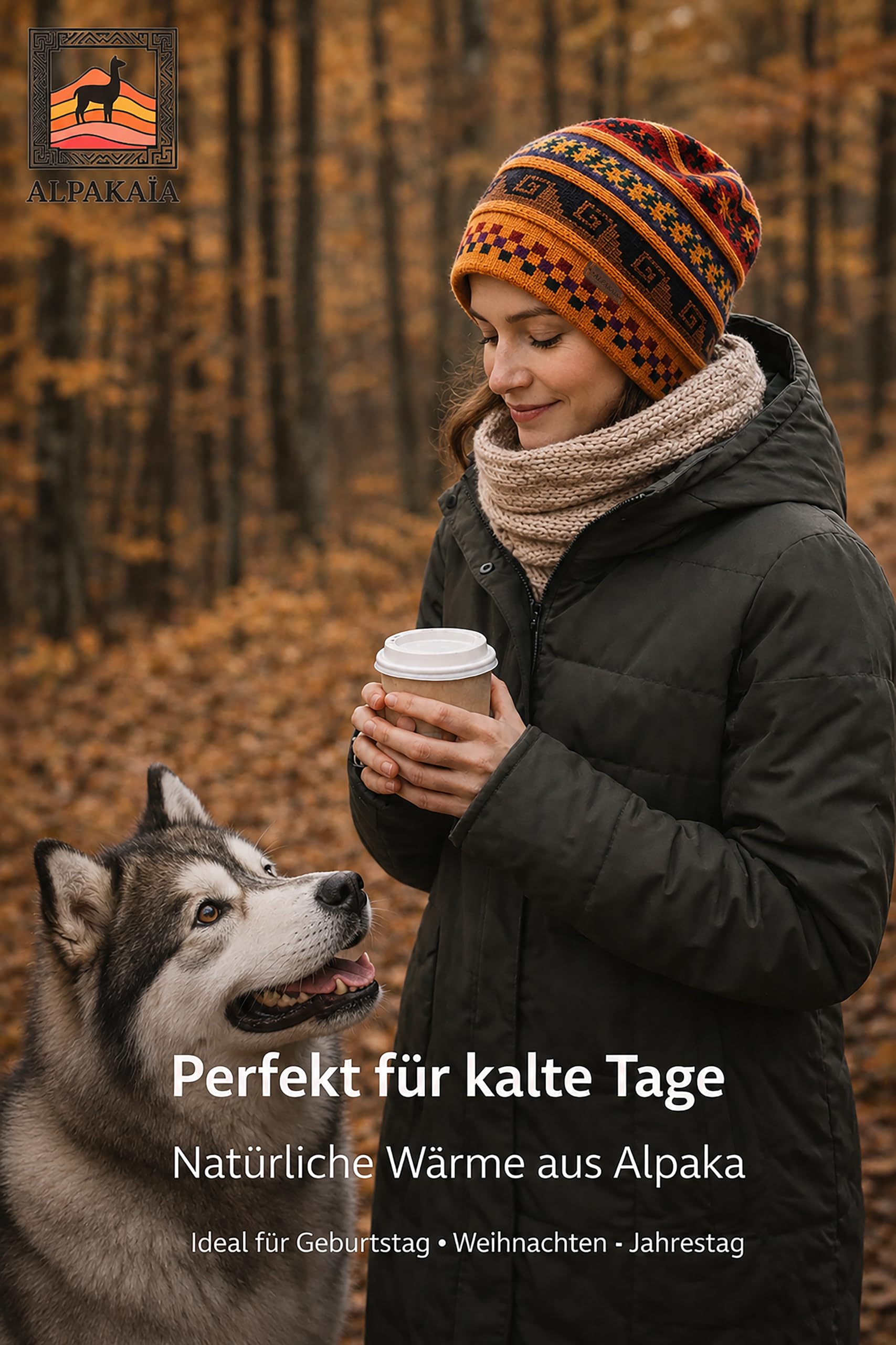 Generisch Alpaka Mütze Damen Herren – 100% Baby Alpaka – Wintermütze