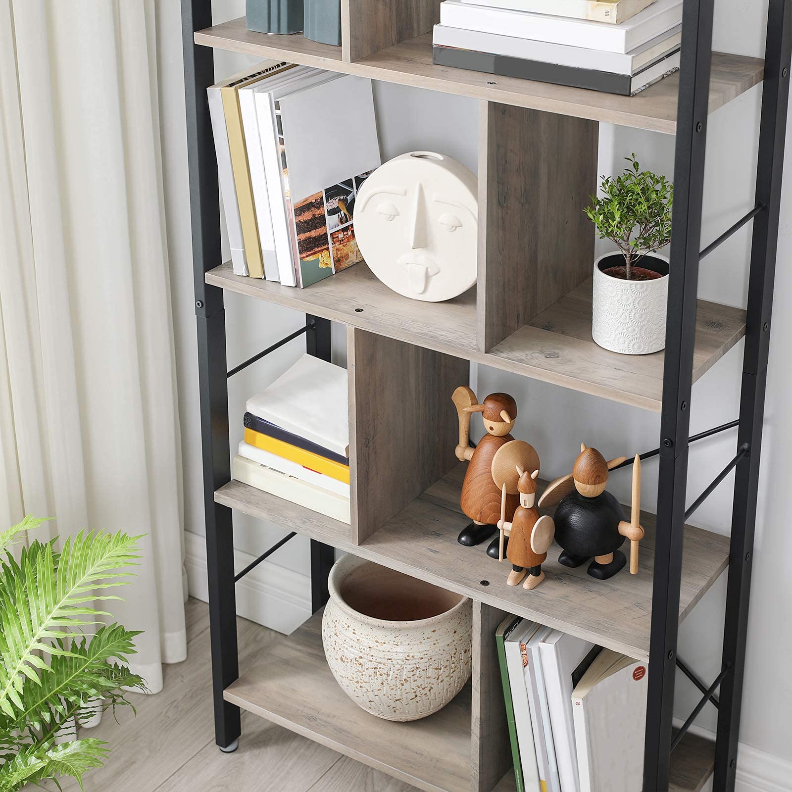 VASAGLE Bookshelf, Living Room Bookcase, Large 4Tier Storage Shelf