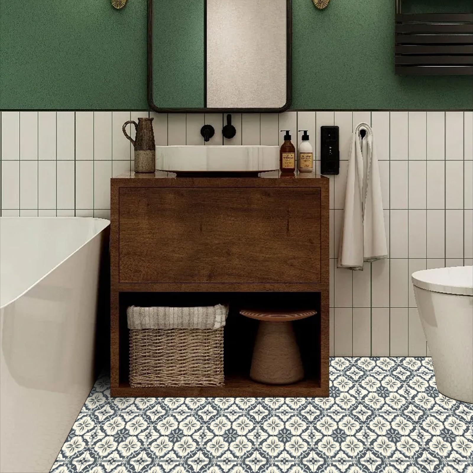Vintage Floor Tiles - Peel & Stick Vinyl -7