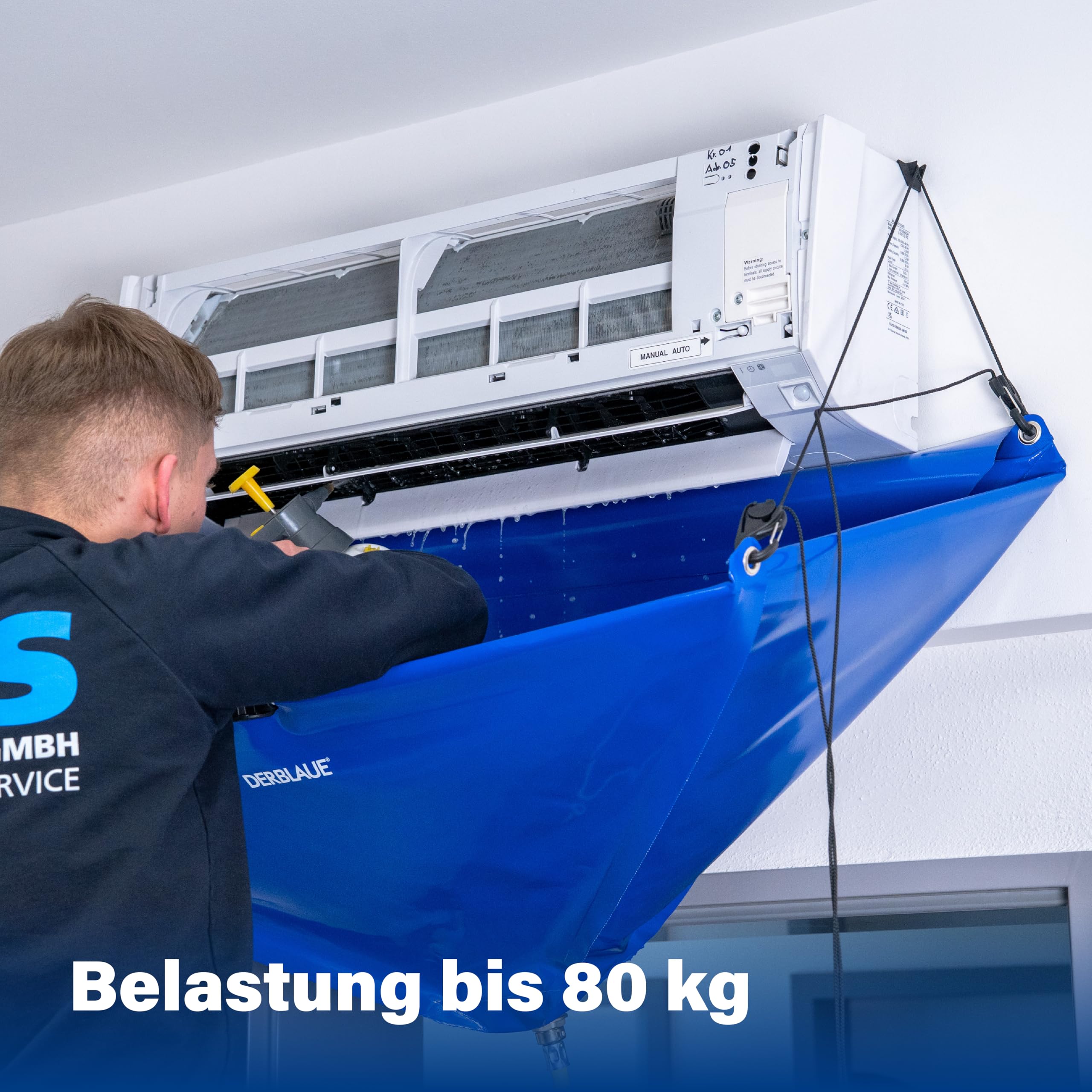 DERBLAUE® Falt-Trichter für Klimaanlagen Service und Wartung an Split-Innengeräten, 105 cm x 52,5 cm