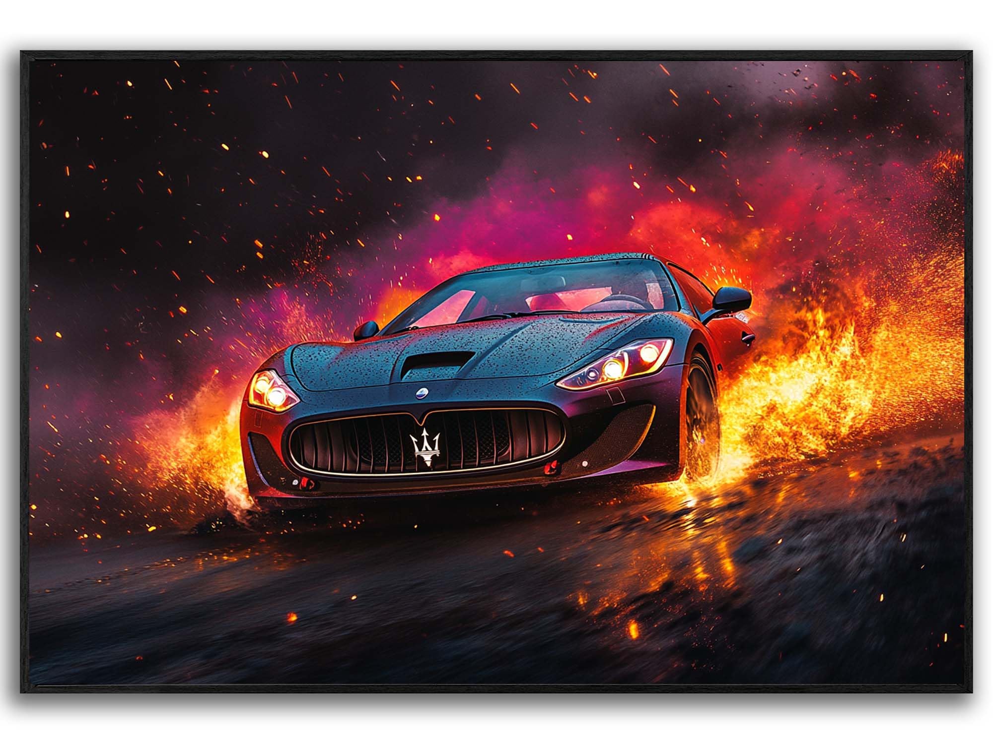 Amazon.com: BOHU ARTS Car Posters Canvas Art Maserati Granturismo
