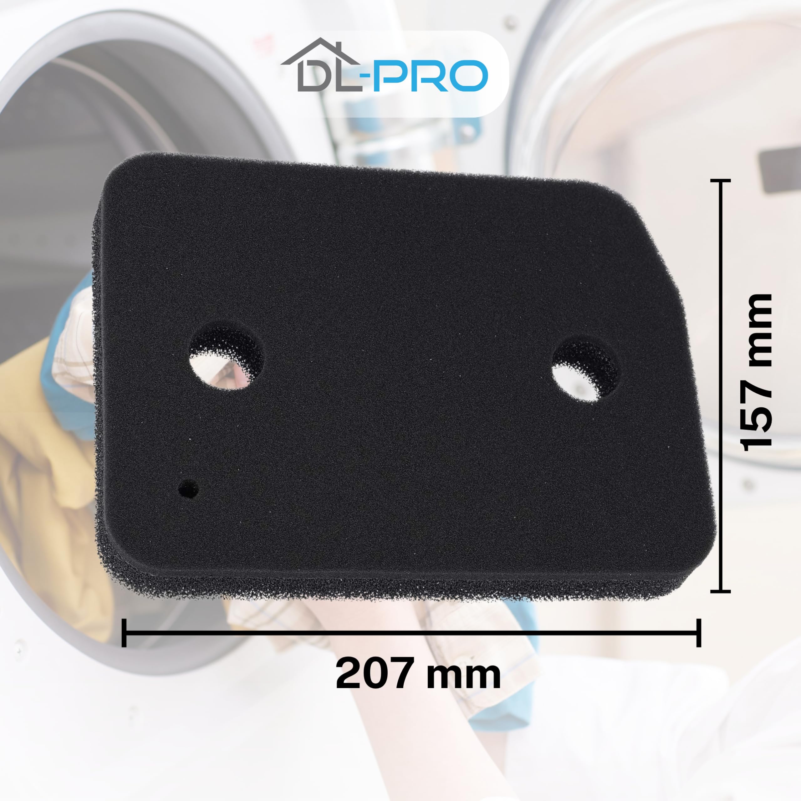 DL-pro Lot de 3 filtres pour sèche-linge Miele T1 9164761 I Fin et grossier I 2 couches 207 x 155 x 30 mm Filtre à socle sur échangeur de chaleur Sèche-linge Filtre éponge Filtre à peluches Filtre en