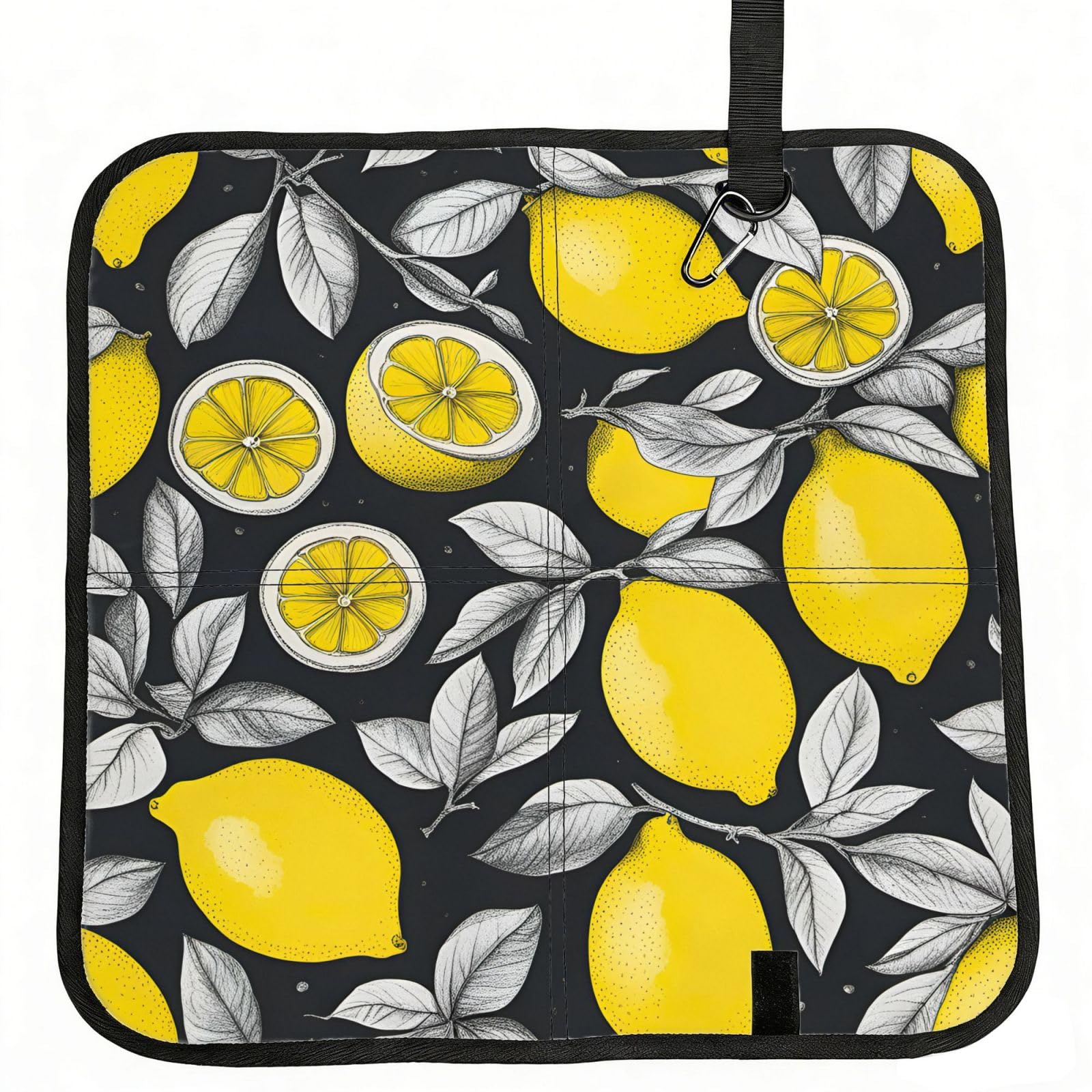 AYYQWE Lemon Fruit Pattern Print Foldable Seat Cushion Portable Chair Pad Office Commuting Picnic Camping Outdoor