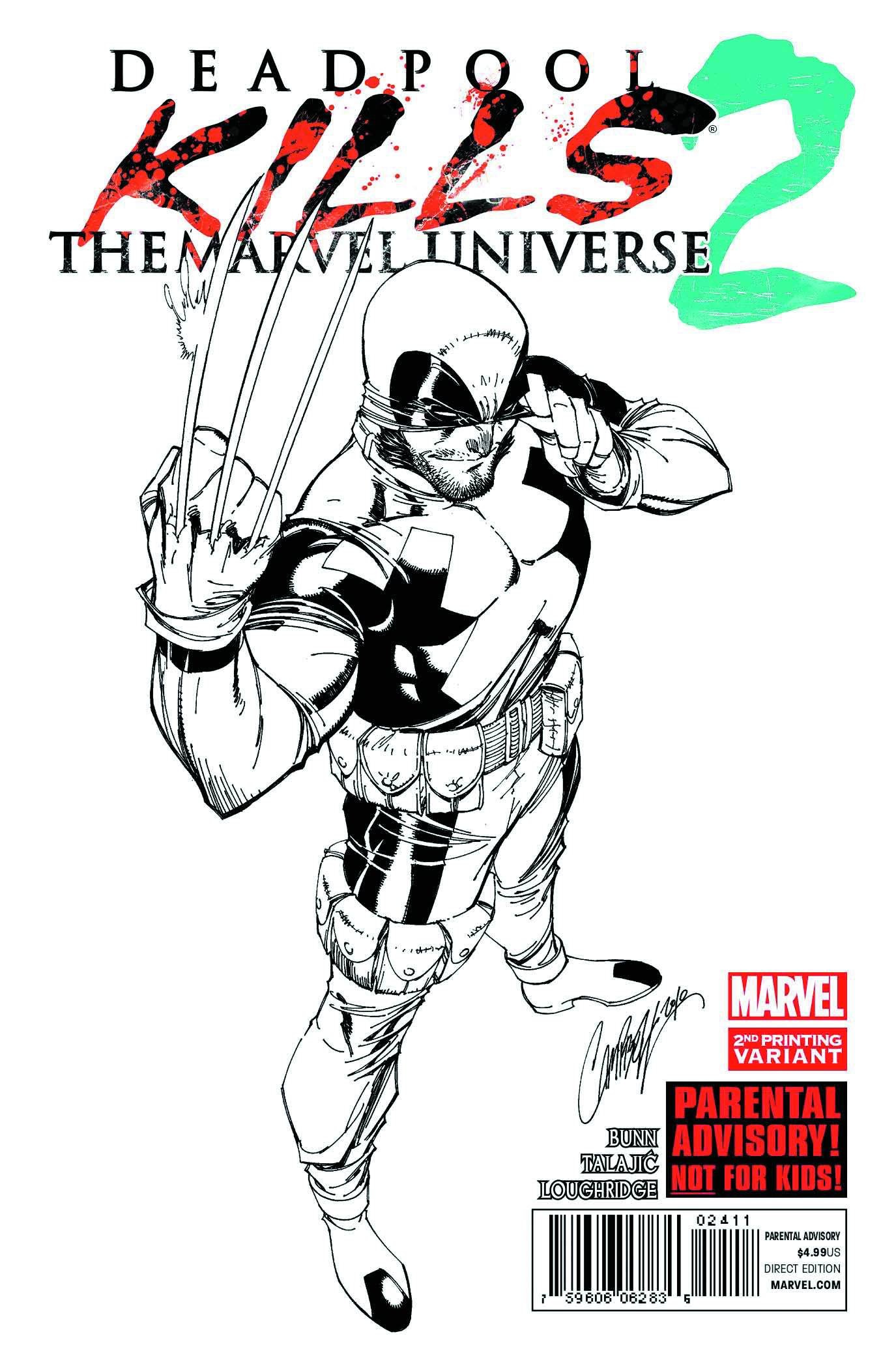 Deadpool Kills Marvel Universe #2 (2nd Ptg) Variant Cover