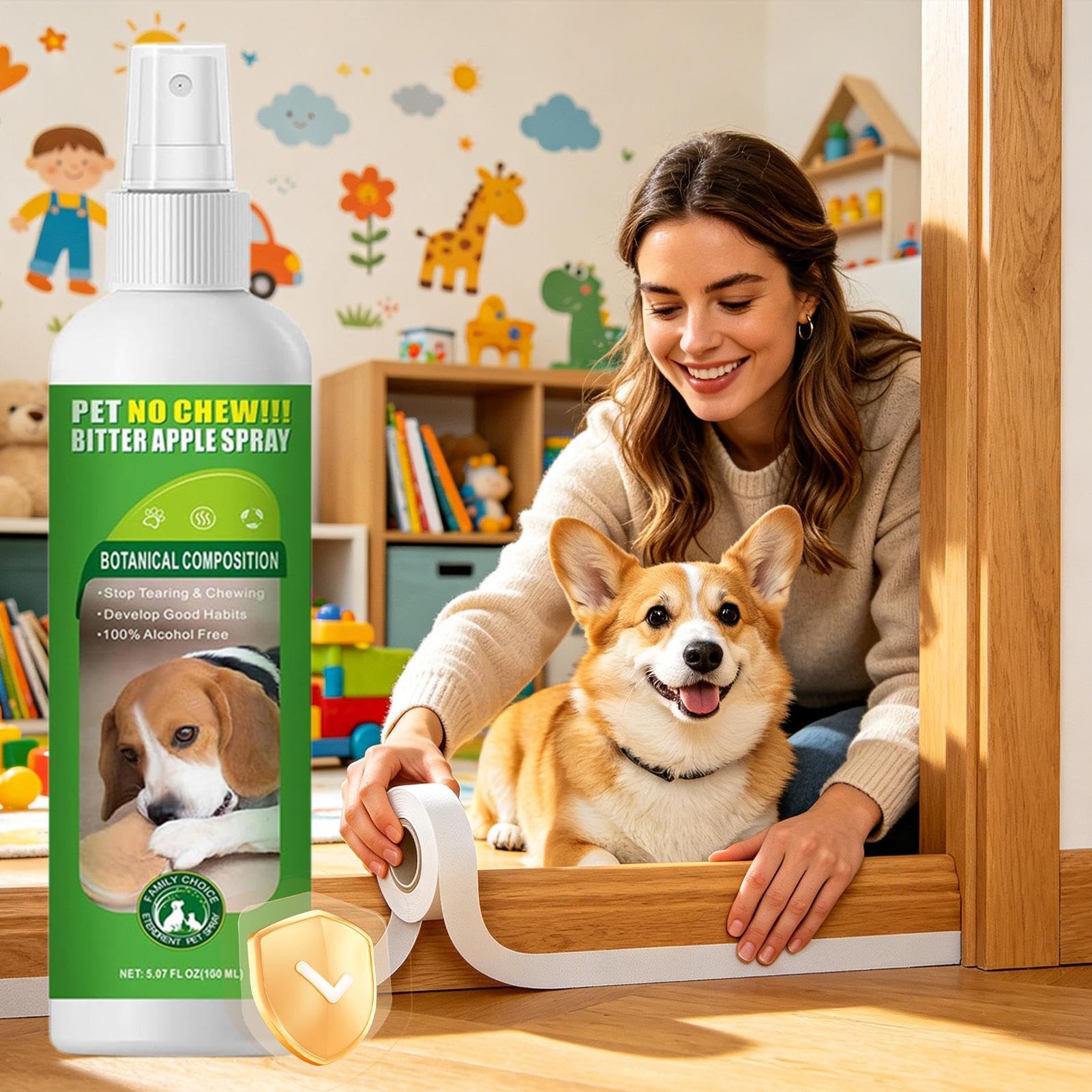 Spray anti-masticazione per cani, 100 ml, spray per cani, non masticare, per mobili di casa, divano, porta, angolo cortile, prato
