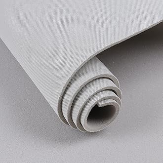 Auto Headliner Fabric Mesh Type 60" Wide by 120" with Foam Backed Flat Knit Headliner Material Car Roof Upholstery Fabric for RV Truck Boat Home Repair, Light Gray