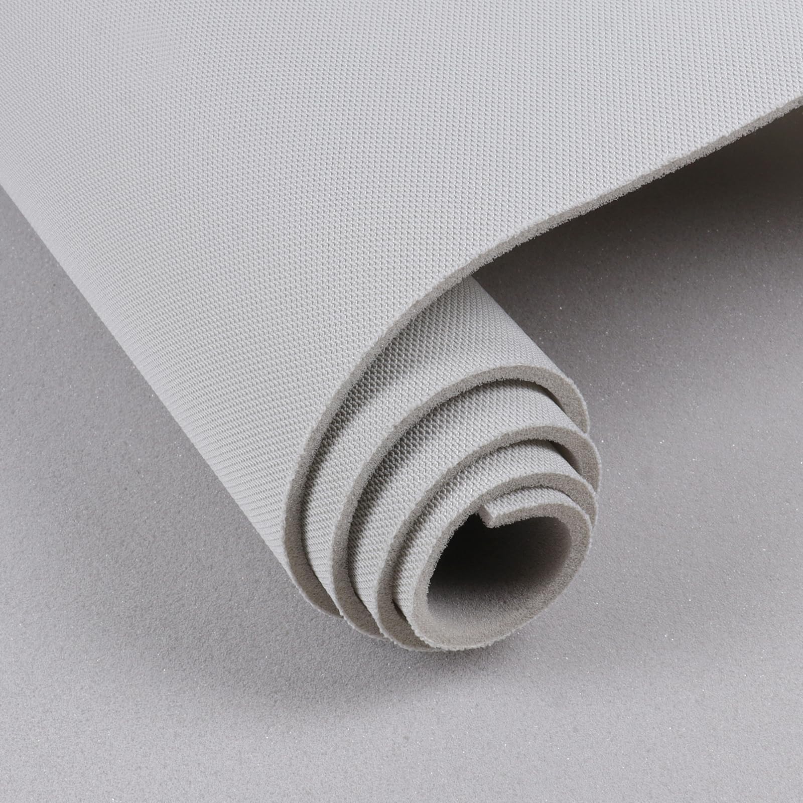 Auto Headliner Fabric Mesh Type 60" Wide by 120" with Foam Backed Flat Knit Headliner Material Car Roof Upholstery Fabric for RV Truck Boat Home Repair, Light Gray