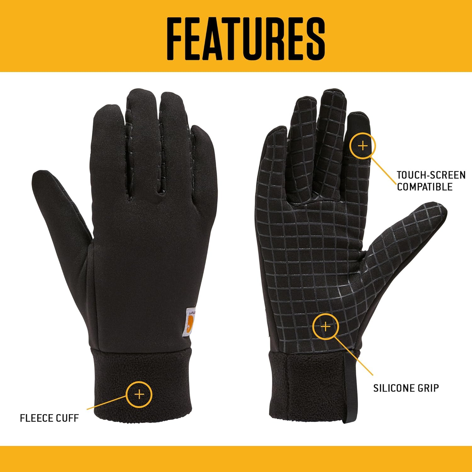 Carhartt Men's Stretch Fleece Liner Glove - Image 4