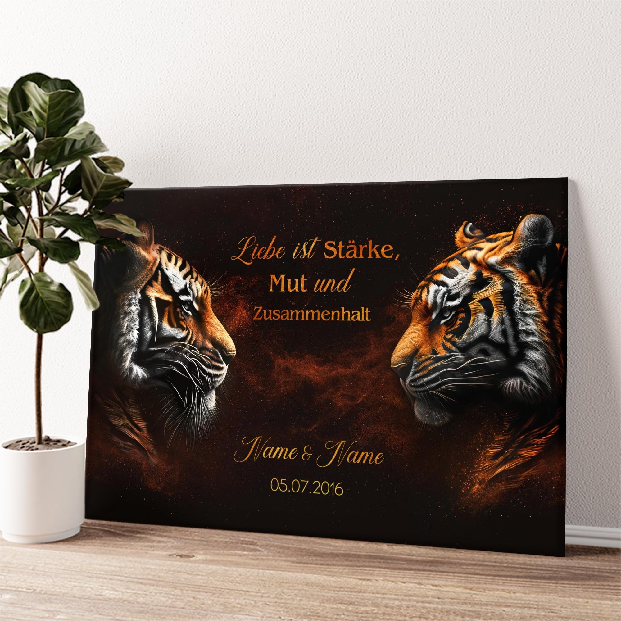 Liebesleinwand Personalisiertes Geschenk für Partner Innigkeit Geschenk Jahrestag, Verlobung, Hochzeitstag | Leinwandbild romantisch gestalten