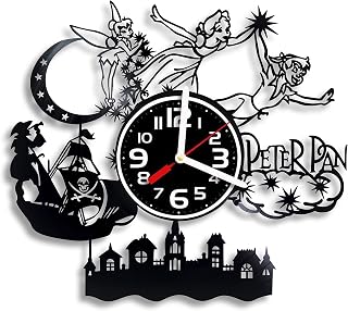 Peter Pan art vinyl wall clock, Peter Pan design gift for any occasion