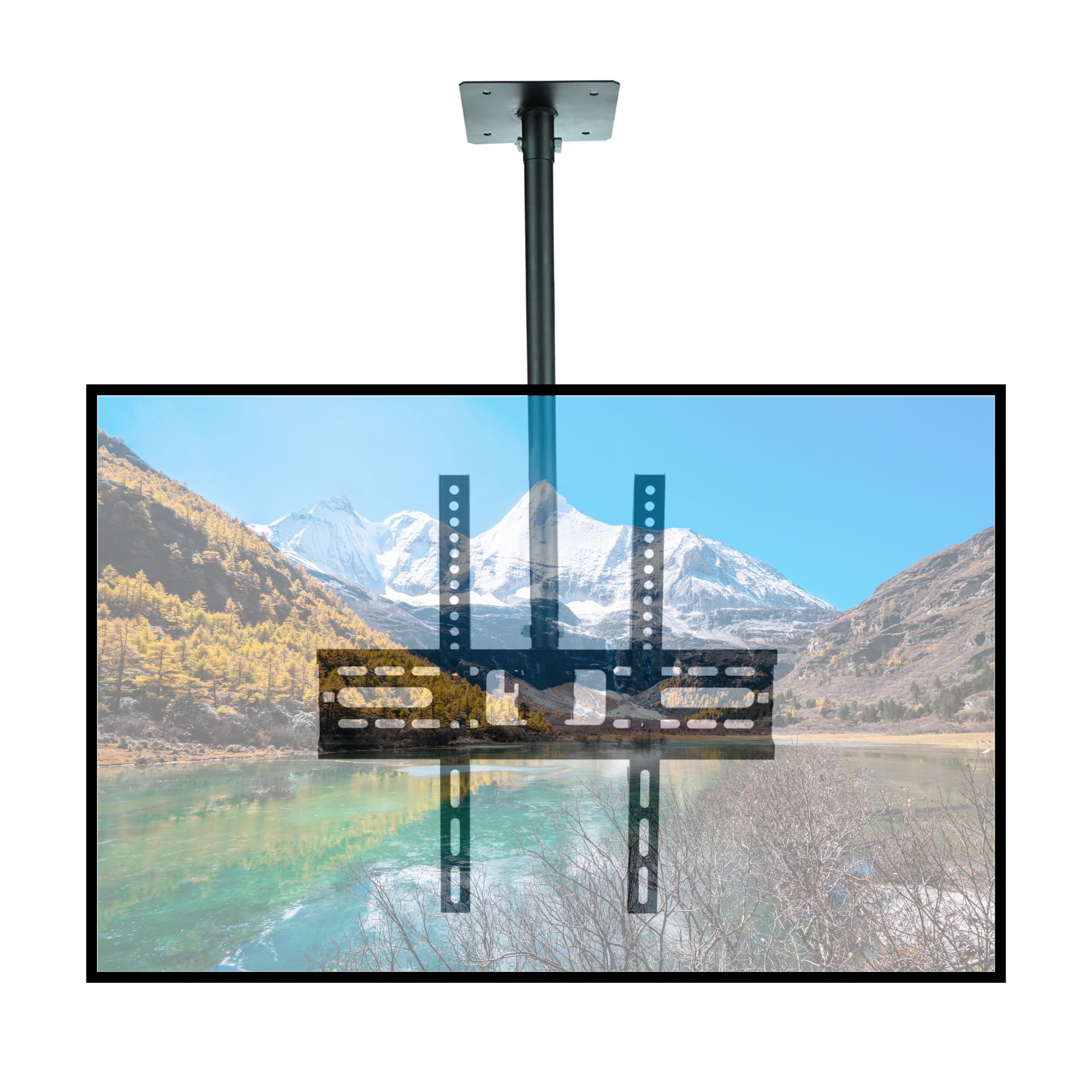 Heavy Duty Full Motion Cantilever Tilt Swivel Ceiling Mount Bracket for 26" inch to 55” LED, LCD and Plasma TV for VESA Sizes 75 x 75 Upto 400 x 400 mm (Ceiling Swivel 26''- 55'')