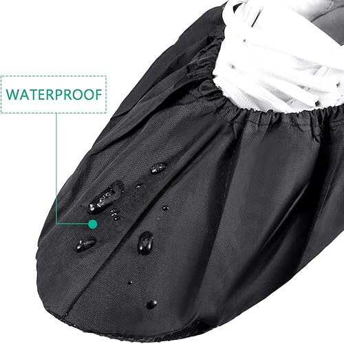 Miniatura 10 de 12 pares de fundas reutilizables para zapatos, antideslizantes, impermeables, elásticas, cómodas, a prueba de polvo, lavables a máquina, para el