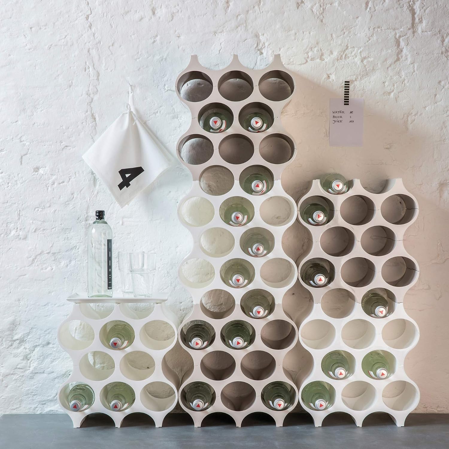 50% Off Discount Koziol Set-UP Bottle Rack, Cotton White Up To 50% OFF Koziol Set-UP Bottle Rack, Cotton White