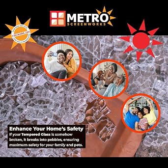 Metro Screenworks Custom Tempered Glass Panel for Porch & Patio Panels | Outdoor Enclosures & Replacement - Enclose Your Porch with Tempered Glass Panels