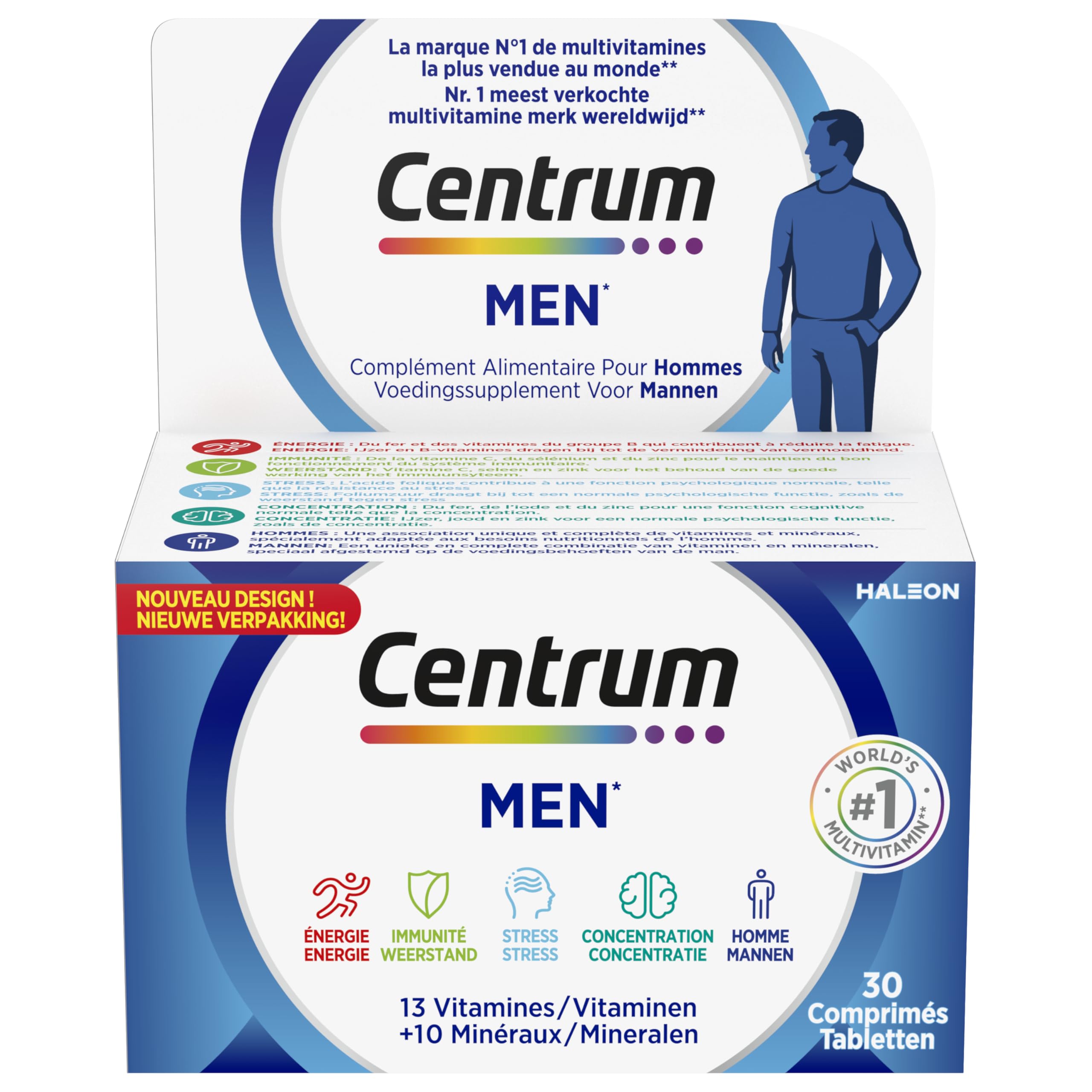 Centrum Men Comprimés 30 - Vitalité - Défenses immunitaires