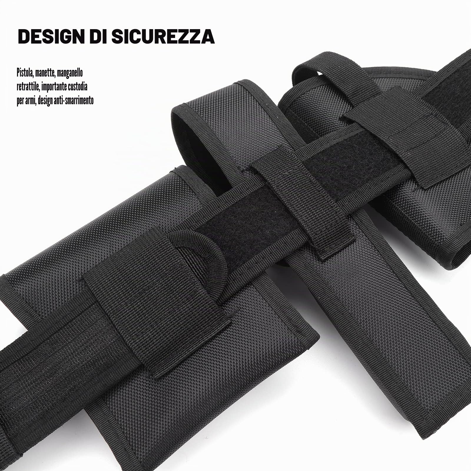 6 in 1 Utility Cintura tattica multifunzionale Outdoor Marsupio Patrol Attrezzatura per Guardia di Polizia Caccia di Sicurezza con 5 Componenti Borse