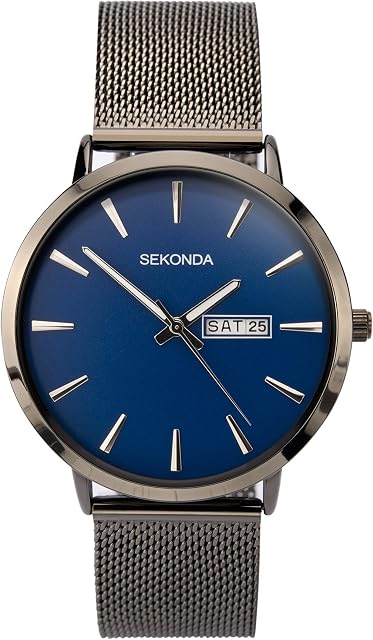 SEKONDA Mens Analogue Classic Quartz Watch with Stainless Steel Strap 1728