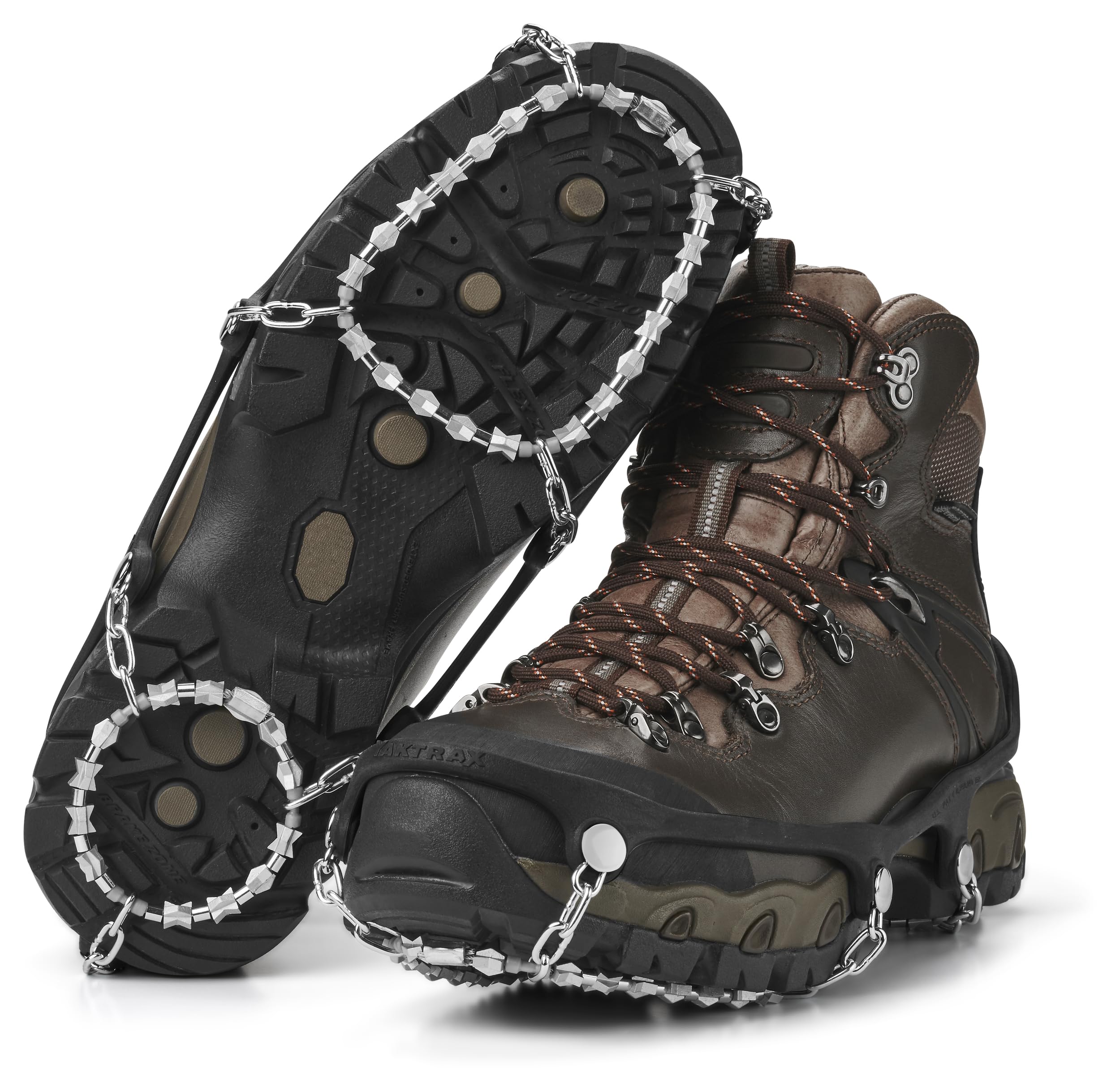 YakTrax Catene Diamond Grip Tacchetti da Escursionismo a trazione Pesante, Maglie saldate TIG durevoli, forniscono trazione su Ghiaccio e Neve, Nero,