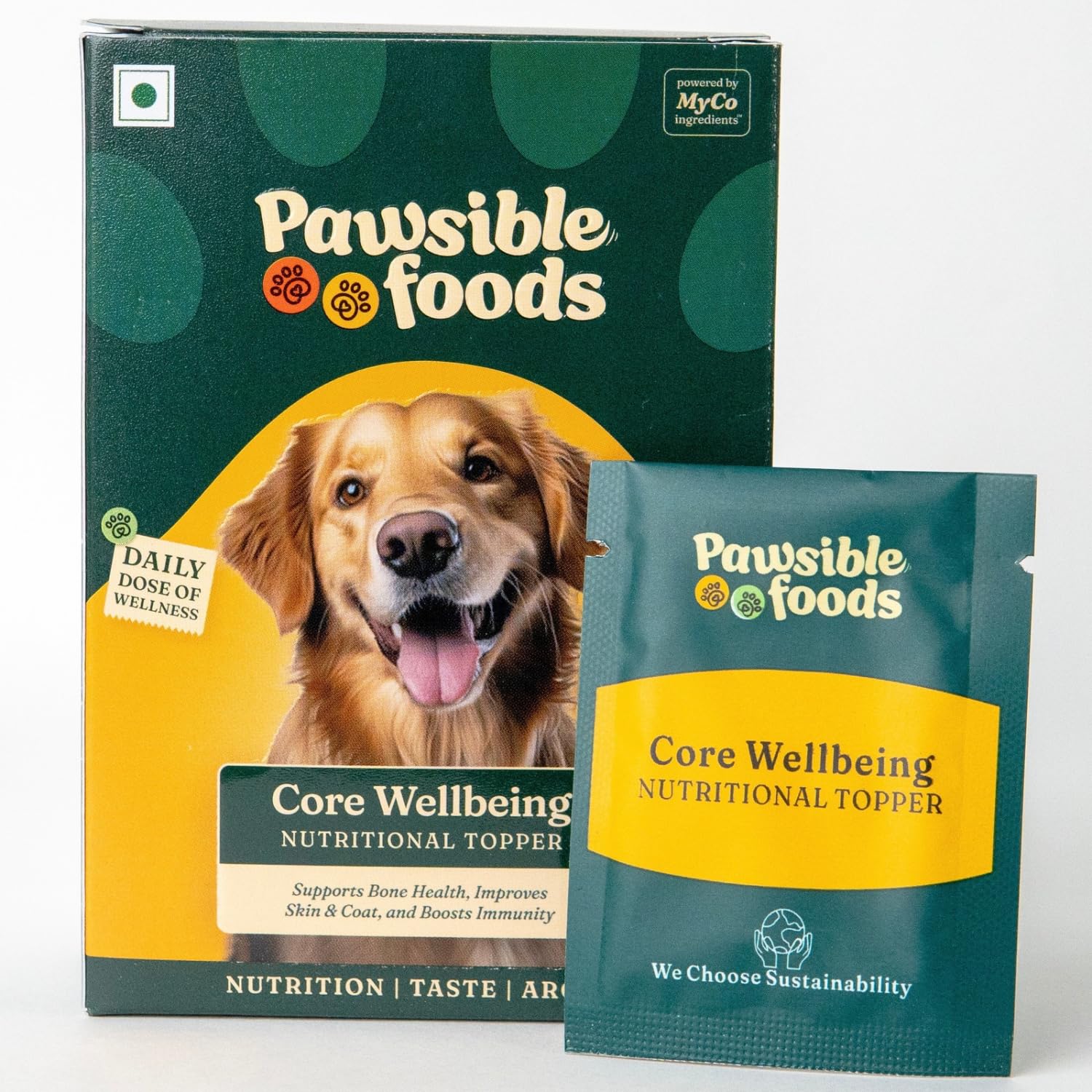Pawsible Foods Core Wellbeing Nutrition Topper for Dogs - Multivitamin Dog Supplement - 15 Sachets, Dog Vitamins & Joint Supplements Powder - All Life Stages (B0CY4THGFG) Amazon Price History, Amazon Price Tracker