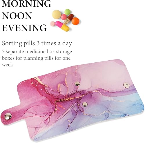 Miniatura 6 de Hennaja Organizador de píldoras bolsas de píldoras de plástico transparente autosellante organizador de medicamentos de viaje 2 tintas de