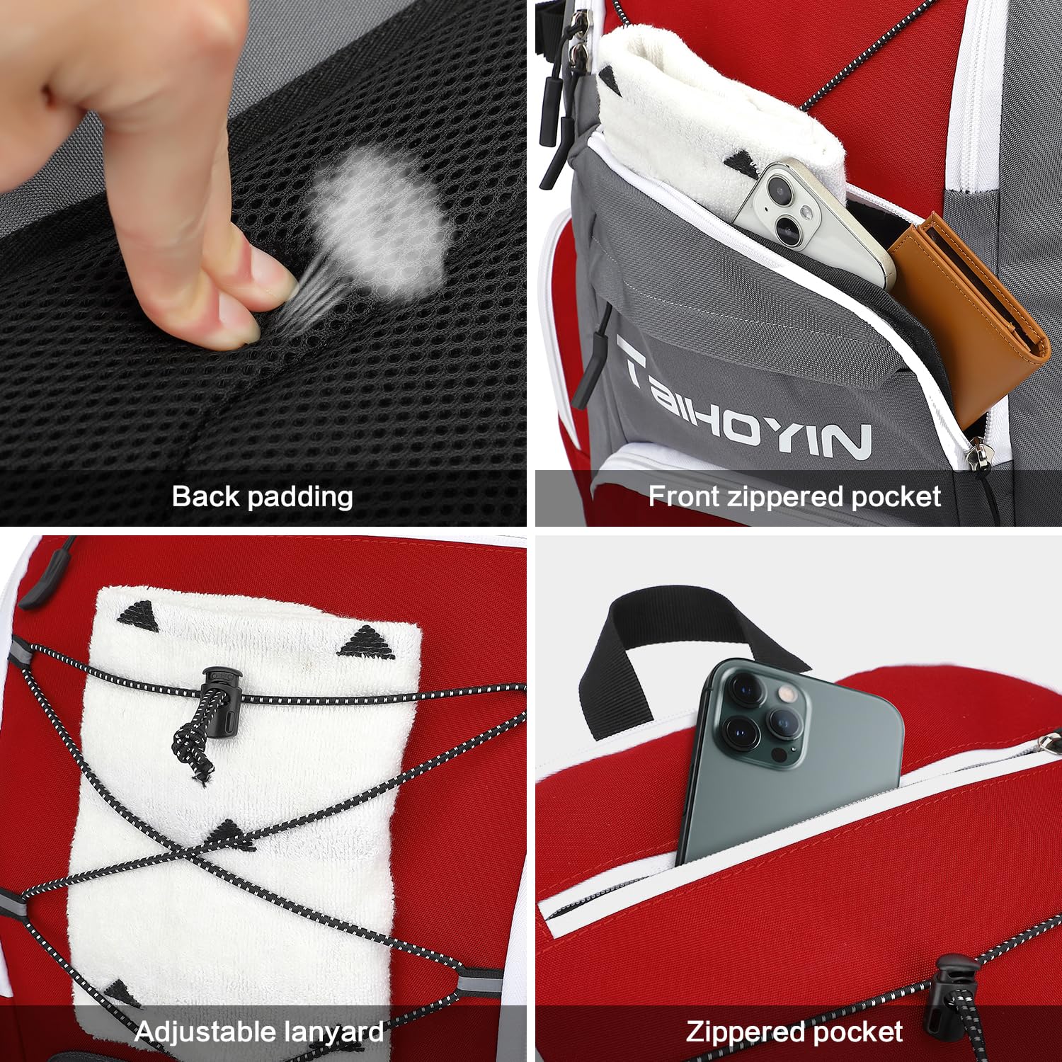 Sac à dos de baseball – Sac à dos pour équipement et équipement de baseball, T-ball et softball, porte-batte et gants, grand compartiment principal pour casque et accessoires, compartiment