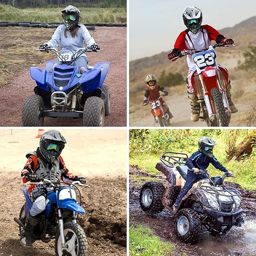 Miniatura 7 de SPARK DOT - Casco de motocross juvenil, casco de motocross para niños, cara completa, ligero y transpirable para bicicleta eléctrica todoterreno,