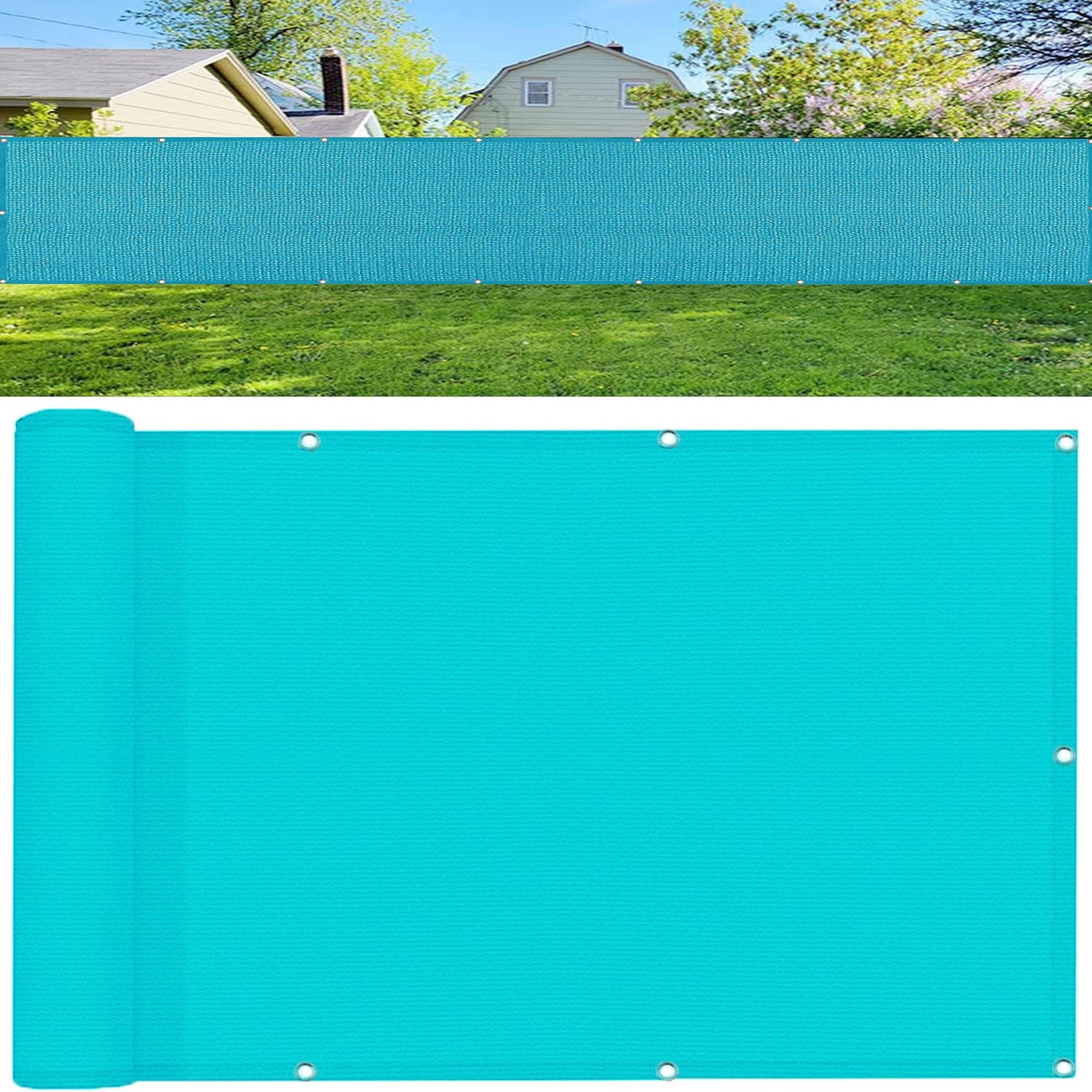 Filet d'ombrage bleu 95x850 cm pour créer un coin d'intimité frais sur votre terrasse
