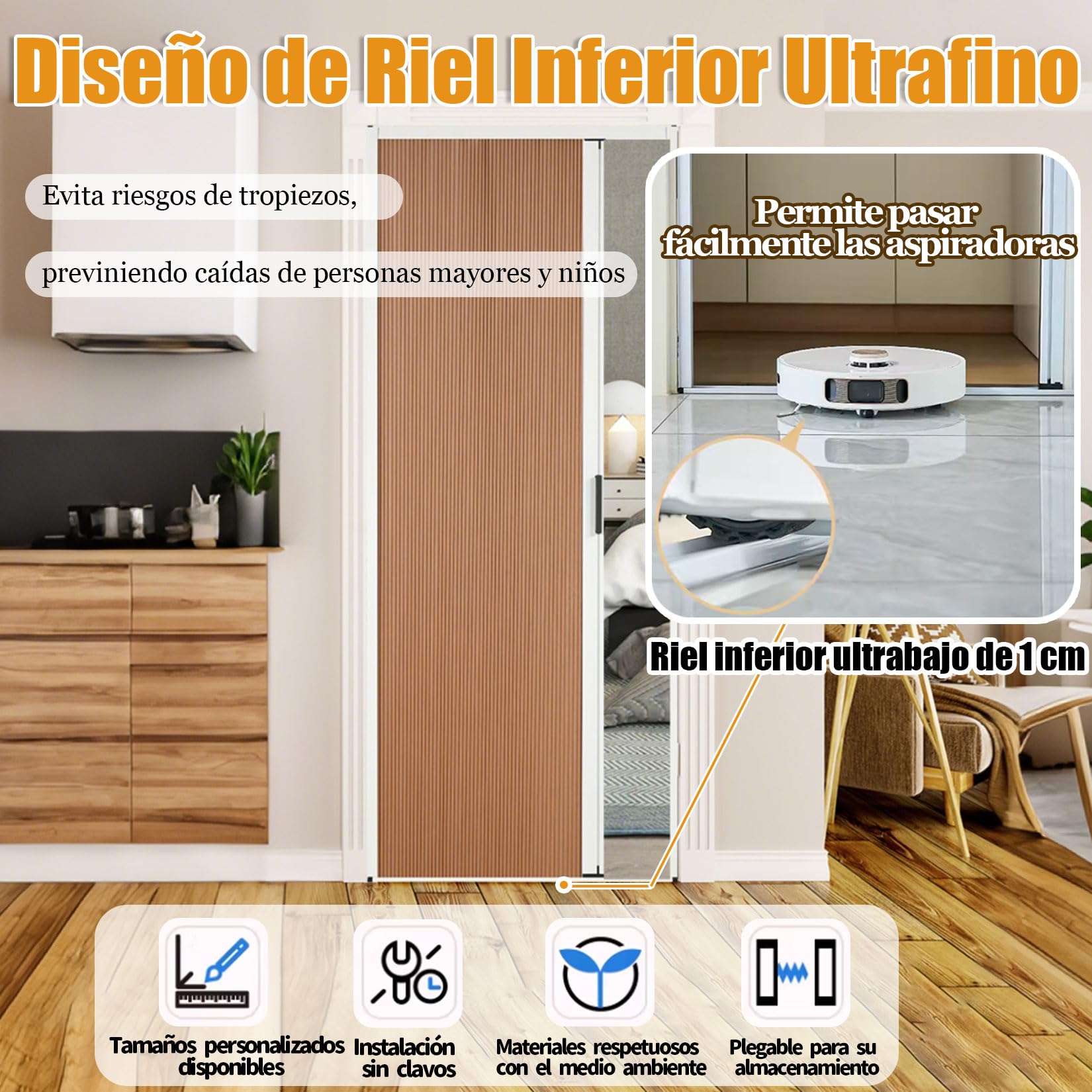 Puertas Plegables Interiores,Puertas de acordeón,Puerta Plegable de Acordeón Gris Sin Perforar con Marco de Metal y Panel no Tejido,con Manija,Lavadero/Ducha/Guardarropa/Lavaderos Gris